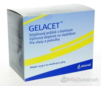 GELACET želatínový prášok s biotínom, 21ks