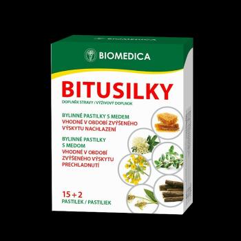 BIOMEDICA Bitusilky bylinné s medom 15+2 pastiliek