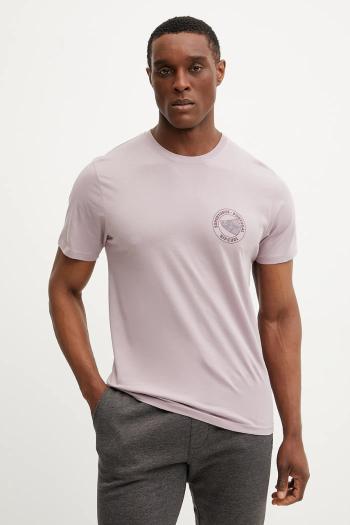 Bavlnené tričko Rip Curl DESTI ANIMALS pánske, ružová farba, s potlačou, 0OHMTE