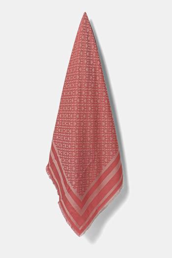 Šatka Tommy Hilfiger ružová farba, vzorovaná, AW0AW17493
