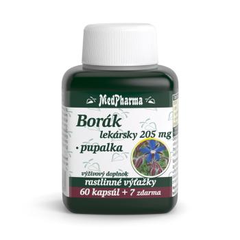 MEDPHARMA Borák lekársky 205 mg + pupalka 67 kapsúl