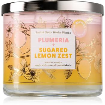 Bath & Body Works Plumeria & Sugared Lemon Zest vonná sviečka 411 g