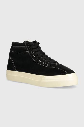 Semišové tenisky S.W.C Varden M Suede YA02015-BLACK, čierna farba