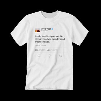 Ruka Hore tričko Kanye tweet Biela 3XL