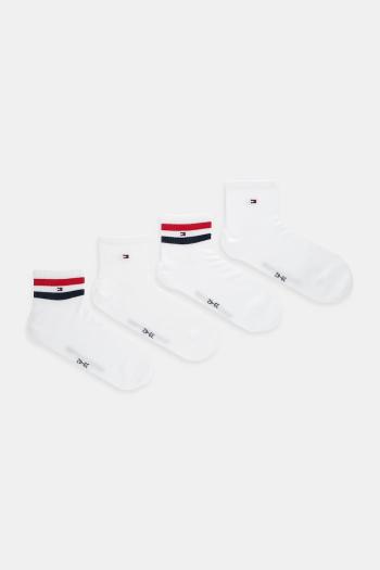 Ponožky Tommy Hilfiger 4-pak pánske, biela farba, 701235884