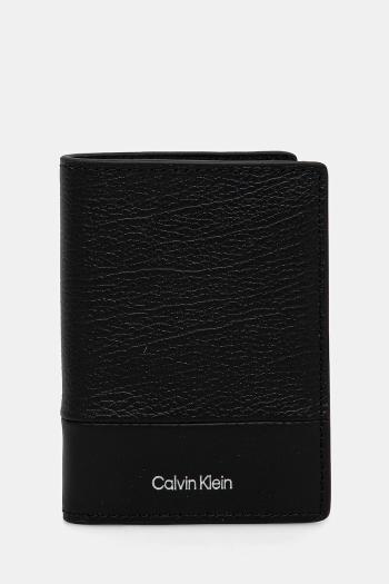 Kožená peňaženka Calvin Klein pánska, čierna farba, K50K512921