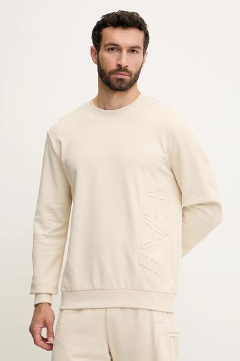Mikina EA7 Emporio Armani béžová farba, jednofarebná, AF10432.7M000151