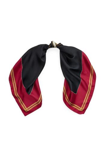 Hodvábna šatka Lauren Ralph Lauren tmavomodrá farba, vzorovaná, 454961483