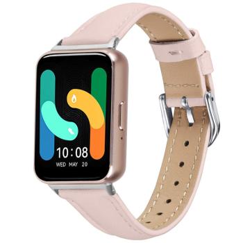 LEATHER Kožený remienok pre Samsung Galaxy Fit3 svetloružový