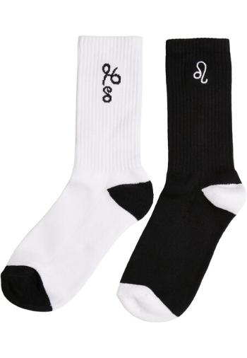 Mr. Tee Zodiac Socks 2-Pack black/white leo - 35–38