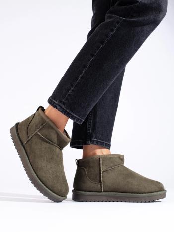 Trendy zelené dámske snežnice na platforme