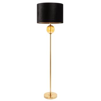 ArtFir Stojaca lampa LEONA 01 | čierna/zlatá 46 x 31 x 165 cm