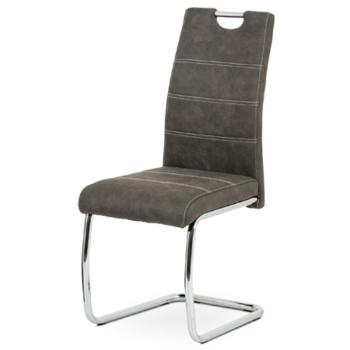 Jedálenská stolička Autronic 44x98 cm sivá látka HC-483 GREY3