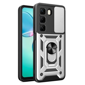 RING CAMERA Kryt s držiakom pre Infinix Hot 50 / Hot 50 5G strieborný