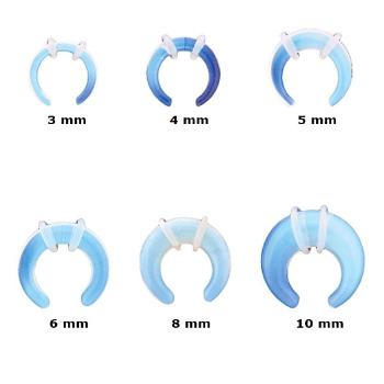 Expander - rozťahovák modrý opál, pár - Hrúbka: 4 mm
