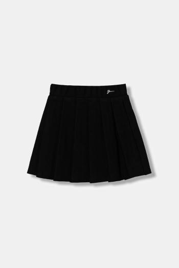 Dievčenská sukňa Guess čierna farba, mini, áčkový strih, J5YD01 KAUH0