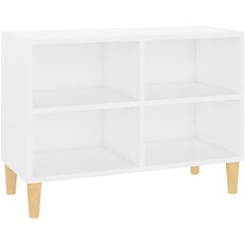 SHUMEE nohy z masívneho dreva biely 69,5 × 30 × 50 cm (805923)