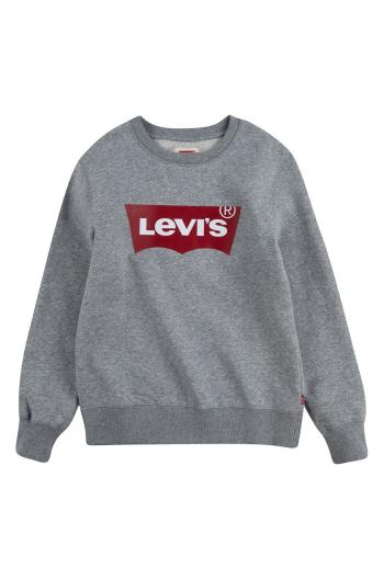 Detská mikina Levi's šedá farba, s potlačou