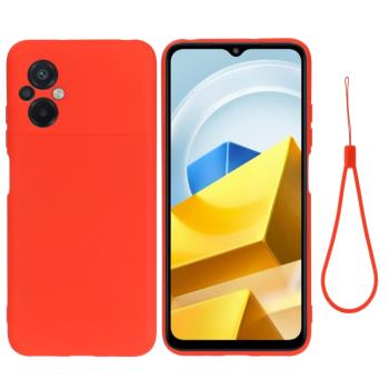 RUBBER Ochranný kryt pre Xiaomi Poco M5 červený