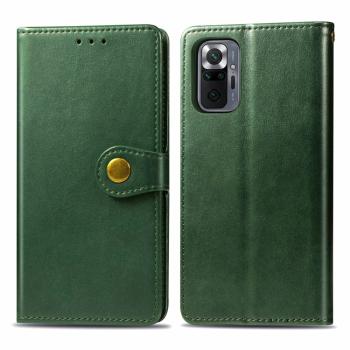 LEATHER BUCKLE Peňaženkový obal Xiaomi Redmi Note 10 Pro zelený