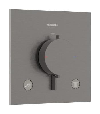 Sprchová a vaňová batéria Hansgrohe Ecostat Comfort E bez podomietkového telesa kartáčovaný čierny chróm 33711340