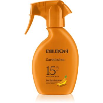Bilboa Carotissima Trigger opaľovací sprej s betakaroténom SPF 15 250 ml