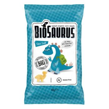 BIOSAURUS Bezlepkové kukuričné chrumky slané BIO 50 g