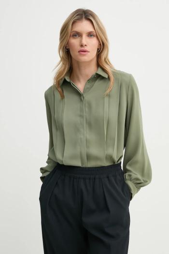 Košeľa Bruuns Bazaar dámska, zelená farba, regular, s klasickým golierom, BBW4357