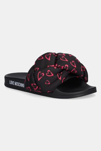 Šľapky Love Moschino dámske, čierna farba, JA28312G0MIW100C