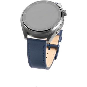 FIXED Leather Strap so šírkou 20 mm modrý (FIXLST-20MM-BL)