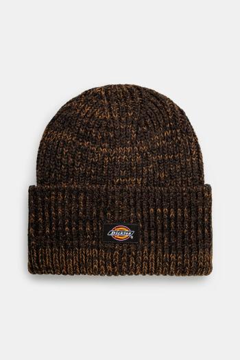 Čiapka Dickies Lewistown Beanie hnedá farba, z hrubej pleteniny, DK0A4Z3J