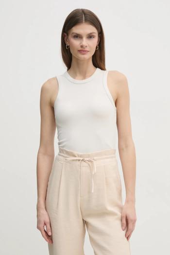 Top Calvin Klein Jeans dámsky, béžová farba, J20J225315