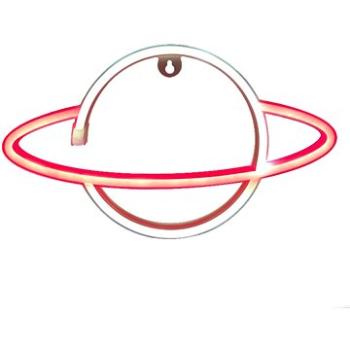 Neonová lampička - Saturn, 3x AA baterie/USB kabel, IP20, modrá + červená barva (F04002319)