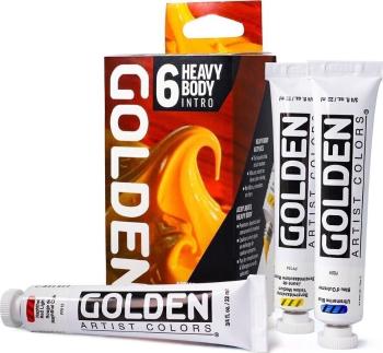 Golden Artist Colors Heavy Body Intro Sada akrylových farieb 6 x 22 ml