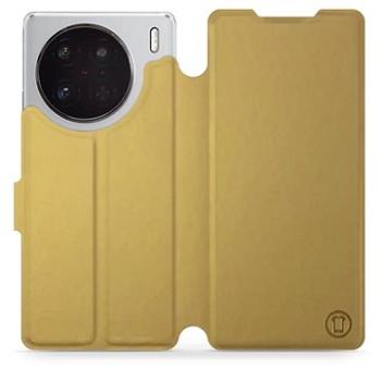 Mobiwear flip na Vivo X90 Pro 5G – Gold&Gray (5904808507790)