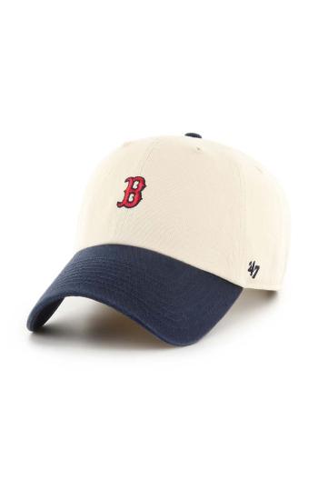 Bavlnená šiltovka 47 brand MLB Boston Red Sox béžová farba, s nášivkou, B-SSTBC02GWS-NT