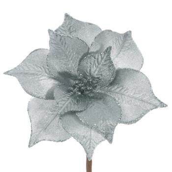 ArtFir Vianočný kvet 54C | strieborná 20 cm