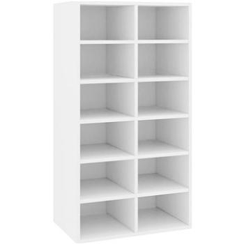 Skrinka na topánky biela 54 × 34 × 100,5 kompozitné drevo, 800396