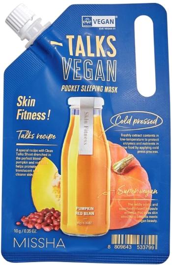 Missha Vegánska nočná pleťová maska Talks Vegan Squeeze Skin Fitness (Pocket Sleeping Mask) 10 g