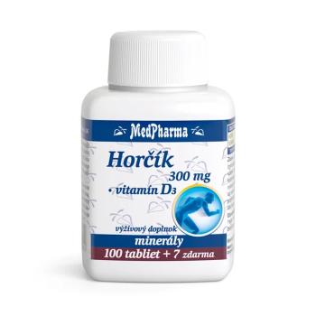 MEDPHARMA Horčík 300 mg + vitamín D3 107 tabliet