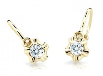 Cutie Jewellery Zlaté detské náušnice C2158-10-X-1 biela