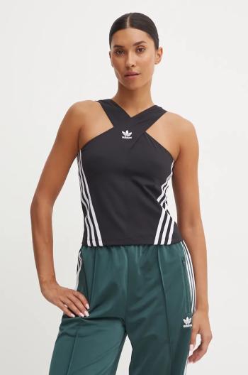 Blúzka adidas Originals Tank dámska, čierna farba, vzorovaná, JM9258