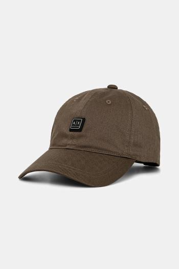 Bavlnená šiltovka Armani Exchange zelená farba, s nášivkou, XW000312 AF12128