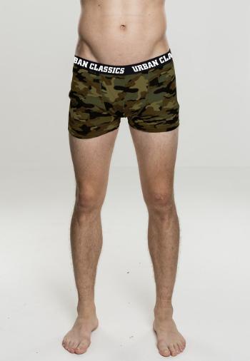 Urban Classics 2-Pack Camo Boxer Shorts woodcamo + darkcamo - M