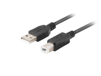 LANBERG USB-A (M) na USB-B (M) 2.0 kábel 1m, čierny