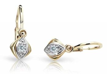 Cutie Jewellery Zlaté detské náušnice C1897-10-X-1 biela