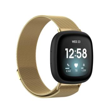 MILANESE Kovový remienok pre Fitbit Versa 4 / 3 zlatý