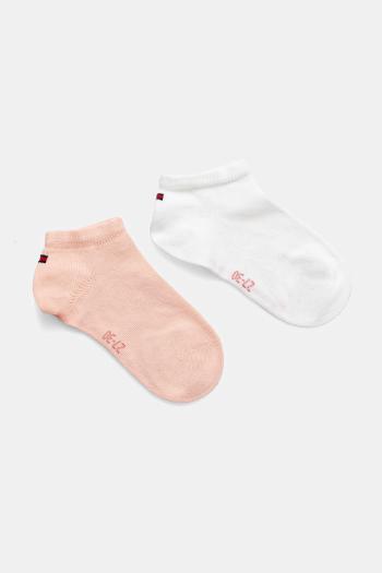 Detské ponožky Tommy Hilfiger 2-pak ružová farba, 301390