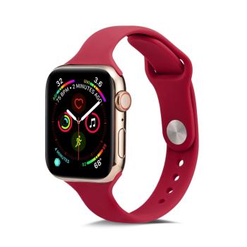 THIN Silikónový remienok Apple Watch Ultra 1 / 2 (49mm) / 9 / 8 / 7 (45mm) / 6 / SE / 5 / 4 (44mm) / 3 / 2 / 1 (42mm) ROSE RED