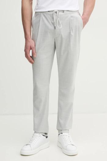 Nohavice Michael Kors pánske, šedá farba, strih chinos, CF4303TENP